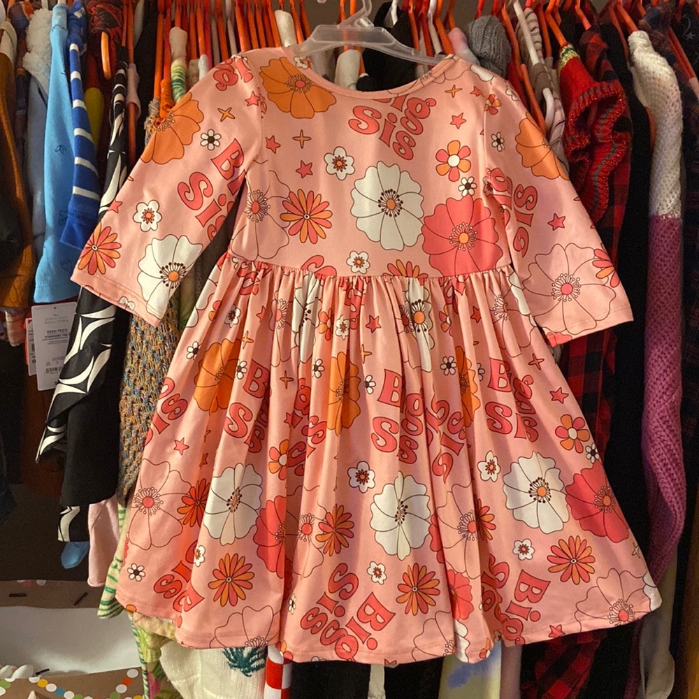 Big sis Groovy twirl dress